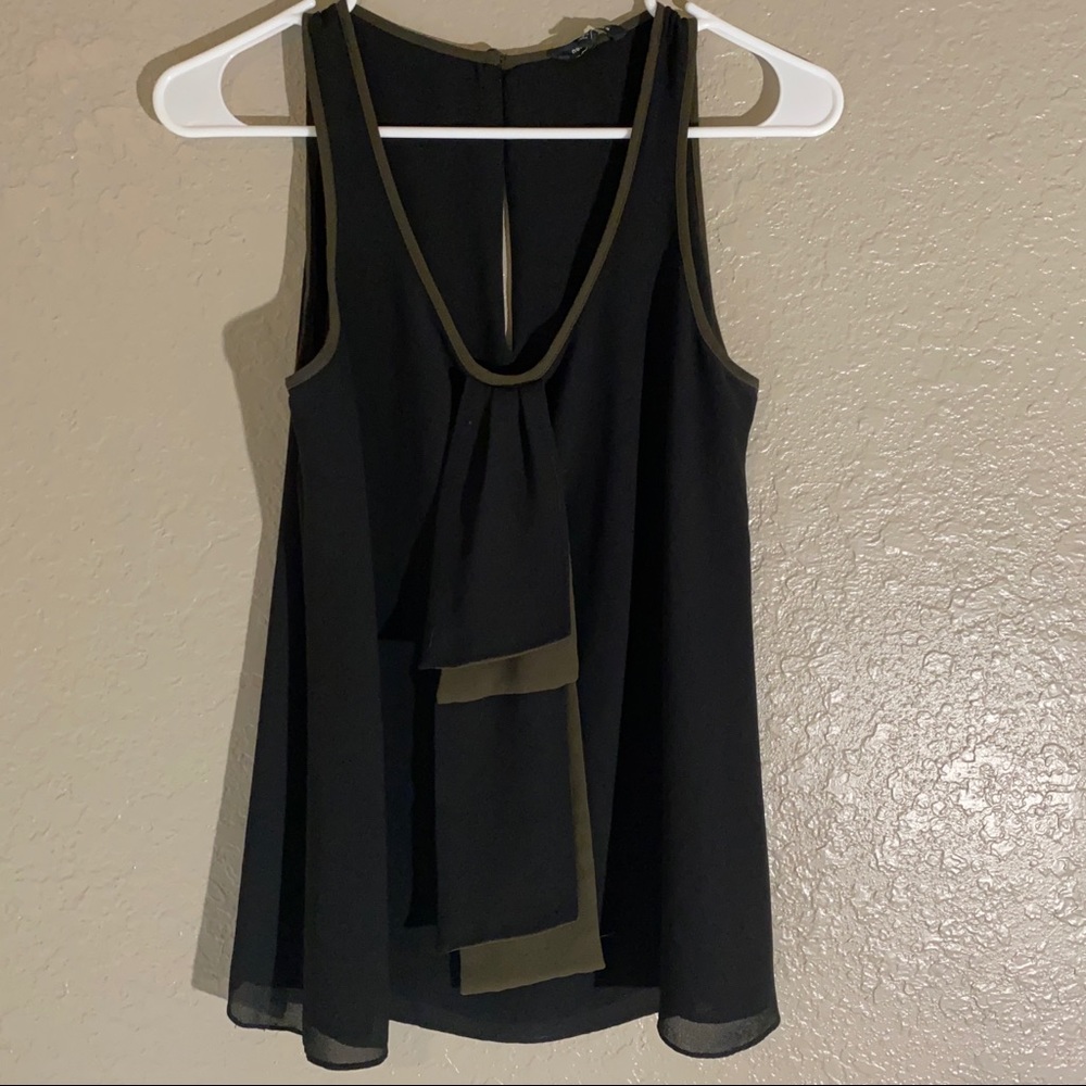 Dark Green Sleeveless Blouse